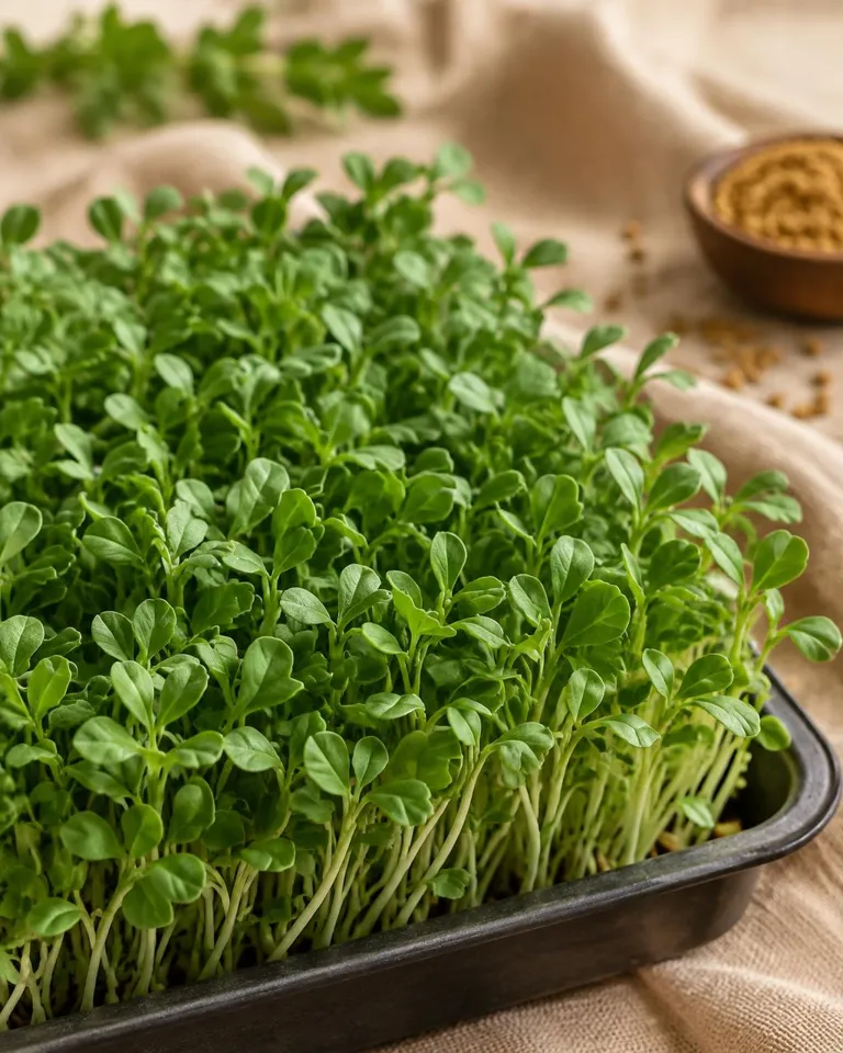 Fenugreek (Methi) microgreens