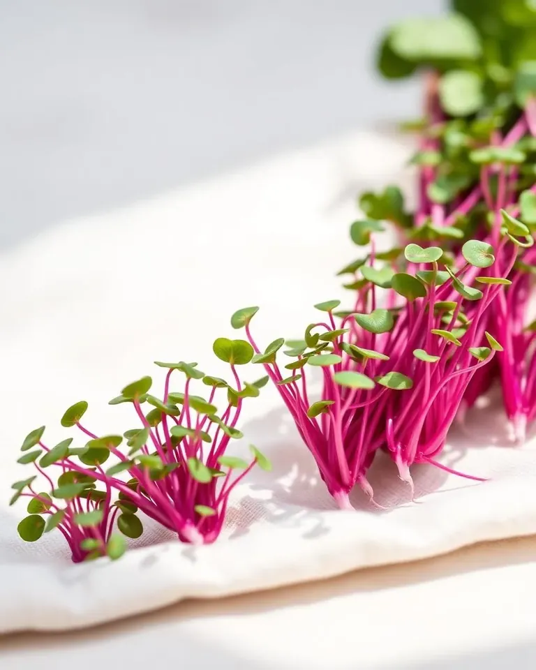 Radish Purple Sango microgreens